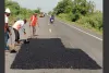 वडोदरा : बेमौसम बारिश के बाद वडोदरा में सड़कों की मरम्मत तेज़ी पर