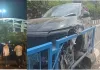 सूरत : तेज रफ्तार लग्जरी ईवी कार बीआरटीएस ट्रैक में घुसी, रेलिंग तोड़कर हुआ बड़ा हादसा