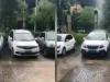 वाह, पार्क गाड़ियों में से सिर्फ एक कार पर गिरी बारिश