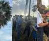 सूरत : 45 फीट ऊंचे ताड़ के पेड़ पर फंसे राष्ट्रीय पक्षी मोर का सफल रेस्क्यू