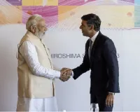 भारत के प्रधानमंत्री मोदी और सुनक मुक्त व्यापार समझौते पर तेजी से काम के लिए सहमत