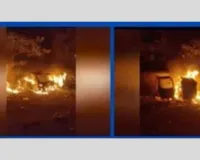 अहमदाबाद : निकोल में पंचम मॉल के पास पार्किंग में लगी आग, 5 रिक्शे जलकर खाक