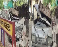 वडोदरा : छानी रोड पर नर्सरी की दीवार गिरी, तीन कारें दबीं 