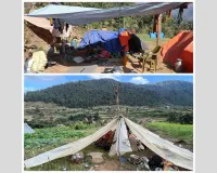 नेपाल: कड़ाके की ठंड में टेंट में रात गुजारने को मजबूर भूकंप पीड़ित, अब तक 31 की मौत
