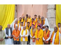 गुजरात के मुख्यमंत्री भूपेन्द्र पटेल ने मंत्रिमंडल के साथ किया श्री राम जन्मभूमि मन्दिर का दर्शन
