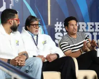 अभिषेक के साथ मैच देखने पहुंचे अमिताभ बच्चन