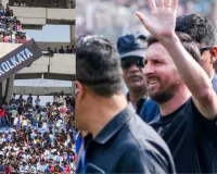 मेस्सी को देख नहीं पाने के कारण प्रशंसकों के हिंसक होने से मची अफरा-तफरी
