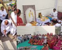 सूरत : विराट भक्ति सत्संग के निमित्त वेसू में प्रभात फेरी, भूमि पूजन व यज्ञ का आयोजन