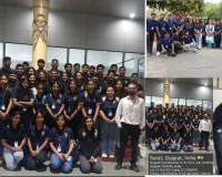 सूरत : भगवान महावीर कॉलेज ऑफ मैनेजमेंट के MBA छात्रों का हरि कृष्णा एक्सपोर्ट्स में इंडस्ट्रियल विज़िट