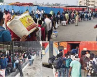 सूरत : उधना रेलवे स्टेशन पर 5 होली स्पेशल ट्रेनों से हजारों यात्री रवाना, भारी भीड़ के बीच पुख्ता इंतजाम