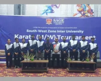 वडोदरा : स्वर्णिम गुजरात स्पोर्ट्स यूनिवर्सिटी के खिलाड़ियों का कराटे में दमदार प्रदर्शन