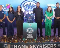WT20 महिला लीग: ठाणे स्काईराइज़र्स की जर्सी का अनावरण महाराष्ट्र के परिवहन मंत्री प्रताप सरनाईक ने किया 