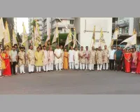 सूरत : निर्जला एकादशी पर बाबा श्याम के भक्तों ने निकाली भव्य निशान ध्वज पदयात्रा