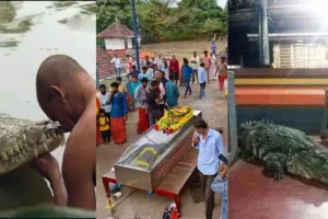केरल : अनंतपद्मनाभ स्वामी मंदिर की झील में 70 सालों से रहने वाले ‘शाकाहारी’ मगरमच्छ की हुई मौत