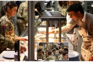 ब्रिटिश और नाटो सैनिकों को क्रिसमस का भोजन परोसते नजर आए ब्रिटेन के प्रधानमंत्री ऋषि सुनक