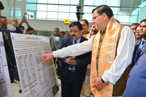 केन्द्रीय नागर विमानन मंत्री सिंधिया और मुख्यमंत्री धामी ने जौलीग्रांट एयरपोर्ट पर नवनिर्मित टर्मिनल भवन फेज-2 का किया लोकार्पण