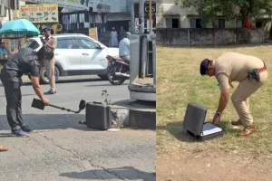 सूरत : रांदेर में लावारिस सूटकेस मिलने से मचा हड़कंप, बम निरोधक दस्ते को खाली बैग पर मिला 'स्वास्तिक' का निशान