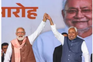 प्रधानमंत्री मोदी और शाह की मौजूदगी में नीतीश ने 10वीं बार बिहार के मुख्यमंत्री पद की शपथ ली