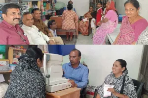 सूरत : नेत्र सुरक्षा उजास अभियान के अंतर्गत श्री हरि सेवा सेतु में आभार मिशन के तहत 75 मरीजों की नेत्र जांच की गई