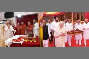 वडोदरा : भगवान बुद्ध के पवित्र अवशेष गुजरात से श्रीलंका रवाना, मुख्यमंत्री भूपेंद्र पटेल रहे साक्षी