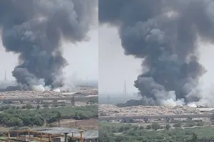 सूरत : खजोद डंपिंग साइट पर फिर भड़की आग, 52 दिन में दूसरी घटना से उठे सवाल