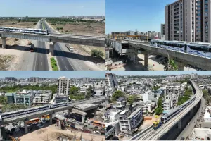 सूरत : सूरत मेट्रो का ट्रायल रन शुरू, ड्रीम सिटी–अलथान रूट पर दौड़ी पहली ट्रेन