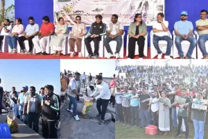 सूरत : डुमस सी-फेस पर SMC का श्रमदान अभियान, 4000 नागरिकों की भागीदारी से 212 किलो कचरा हटाया