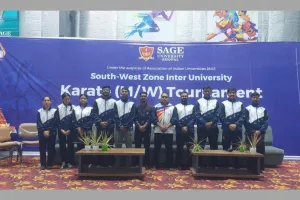 वडोदरा : स्वर्णिम गुजरात स्पोर्ट्स यूनिवर्सिटी के खिलाड़ियों का कराटे में दमदार प्रदर्शन