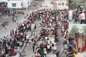 सूरत : उधना रेलवे स्टेशन पर भगदड़ जैसे हालात, बेकाबू भीड़ पर पुलिस का लाठीचार्ज