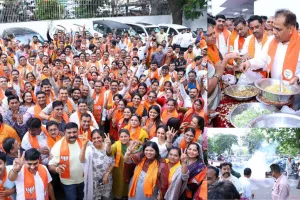 सूरत : पश्चिम बंगाल में भाजपा की जीत का जश्न, सूरत कामलम कार्यालय पर गूंजा विजय का शंखनाद