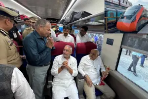 सूरत : वंदे भारत ट्रेन से नवसारी रवाना हुए राज्यपाल और मुख्यमंत्री, सूरत रेलवे स्टेशन पर हुआ भव्य स्वागत