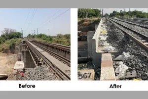 वडोदरा : वरनामा – इटोला खंड पर ब्रिज के स्टील गर्डरों को पीएससी स्लैब से प्रतिस्थापित करने का कार्य सफलतापूर्वक सम्पन्न