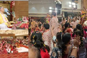 सूरत : श्रीमद्भागवत कथा के छठे दिन महारास, कंस वध और रुक्मिणी विवाह प्रसंगों ने श्रद्धालुओं को किया भावविभोर