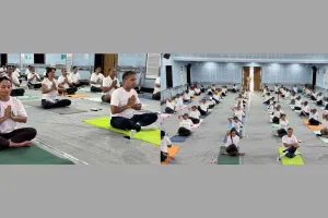 वडोदरा मंडल पर 12वें अंतर्राष्ट्रीय योग दिवस पर उत्साह पूर्वक आयोजन