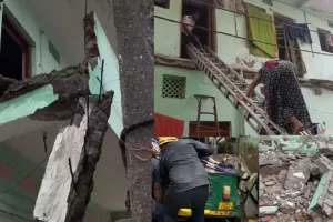 सूरत : पांडेसरा में जर्जर मकान की गैलरी और सीढ़ियां भरभराकर गिरीं, छह लोगों का सुरक्षित रेस्क्यू