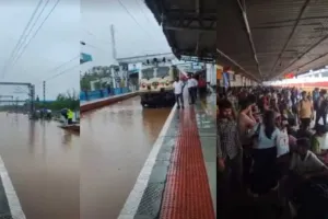 सूरत :  मुंबई रेल ट्रैफिक पर बारिश का बड़ा असर, वलसाड में दो घंटे में 2 इंच से अधिक वर्षा