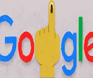 गूगल का डूडल, फिर वोटर फिंगर के जरिए लोगों को किया मतदान के लिए प्रेरित