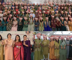 सूरत : पी.पी. सवाणी ग्रुप के ‘कोयलड़ी’ विवाह महोत्सव की शुरुआत, बेटियों के हाथों में मेहंदी लगाकर हुई रस्म