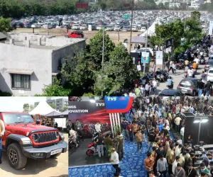 सूरत : ऑटो एक्सपो में टूटा भीड़ का रिकॉर्ड, रविवार को उमड़े 50,000 से अधिक दर्शक, पार्किंग भी पड़ी छोटी