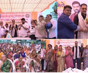 सूरत : जिग्नेश पाटिल का जन्मदिन बना सेवा उत्सव, 500 विधवाओं को वितरित की गई खाद्य किट