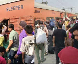 सूरत : उधना स्टेशन बना ‘मिनी इंडिया’, 12 घंटे में 18 हजार से अधिक यात्रियों की रवानगी