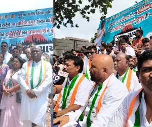 सूरत : नासिर नगर डिमोलिशन मामले पर सियासत तेज, कांग्रेस का धरना-प्रदर्शन; हाई-लेवल जांच की मांग