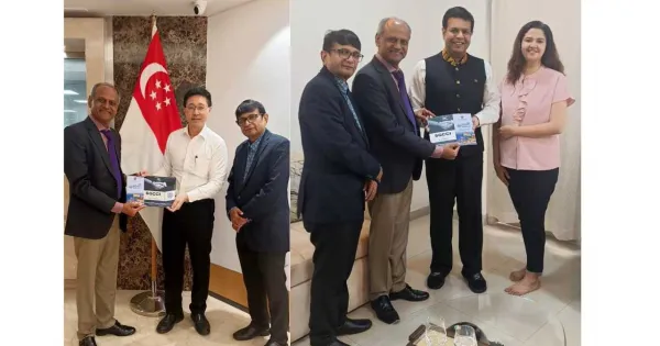 Surat: Chamber of Commerce officials held a meeting with the Consul General of Singapore and Honorary Consul of Ghana in Mumbai.  Loktej Surat, Business News